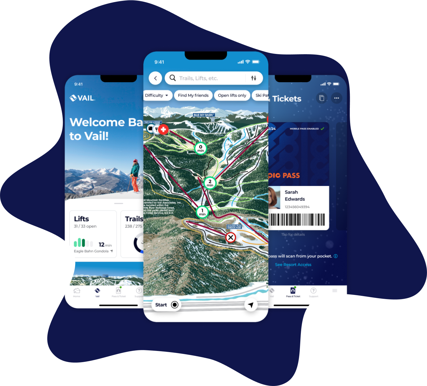 Vail My Epic App screenshots