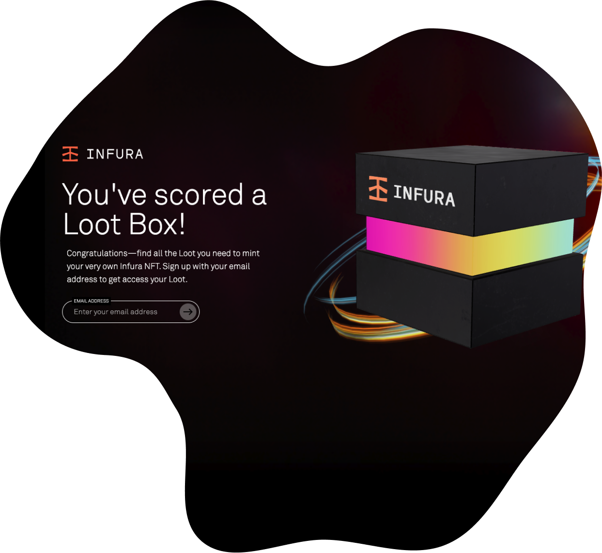 Infura Lootbox landing page